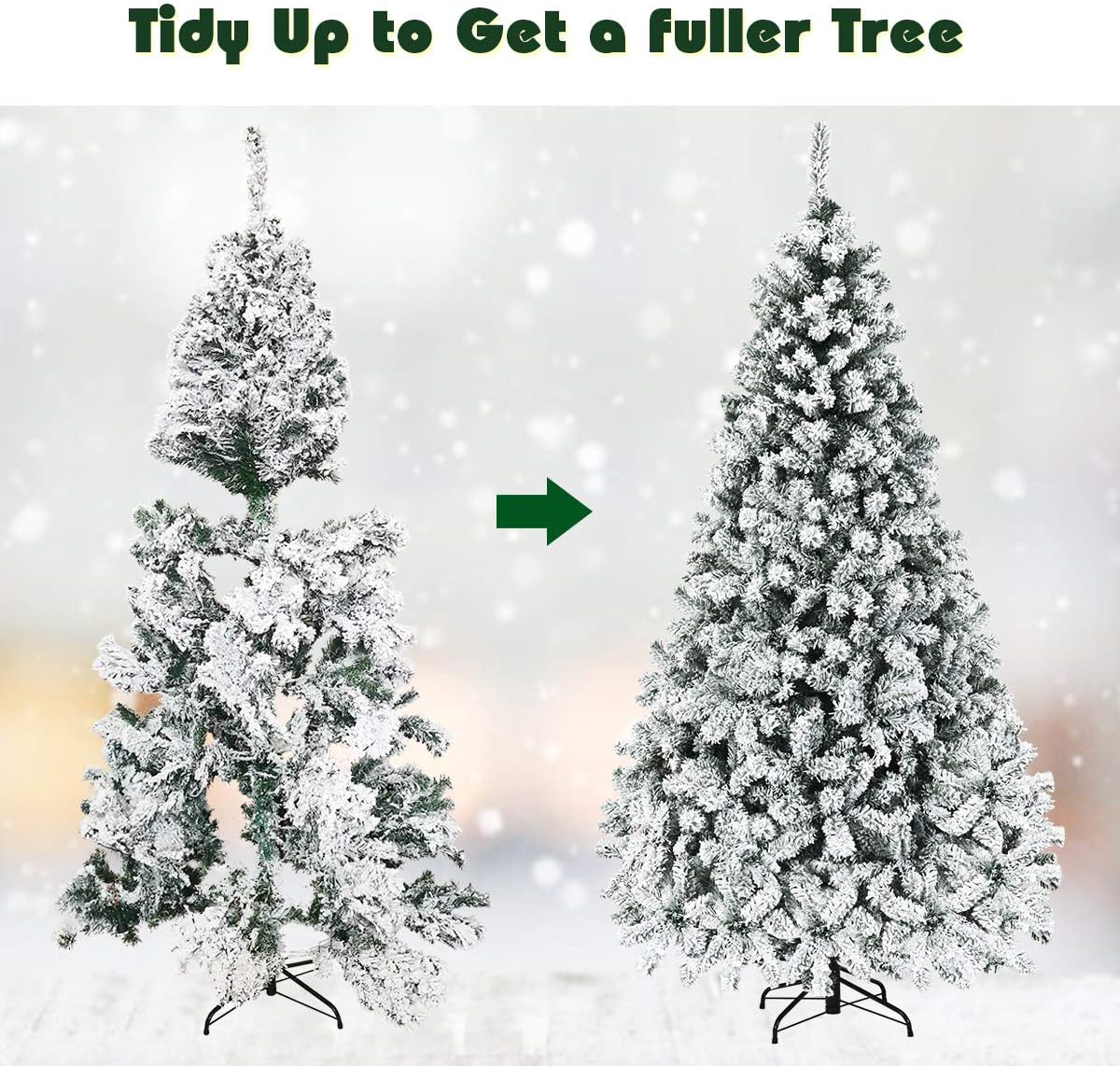 Snow Flocked Christmas Tree