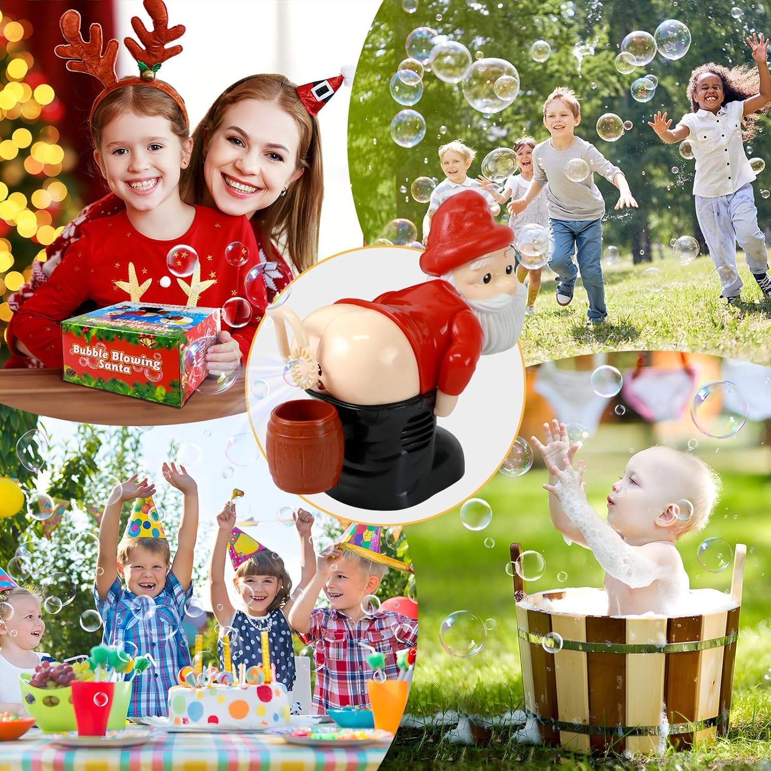 Farting Santa Bubble Machine