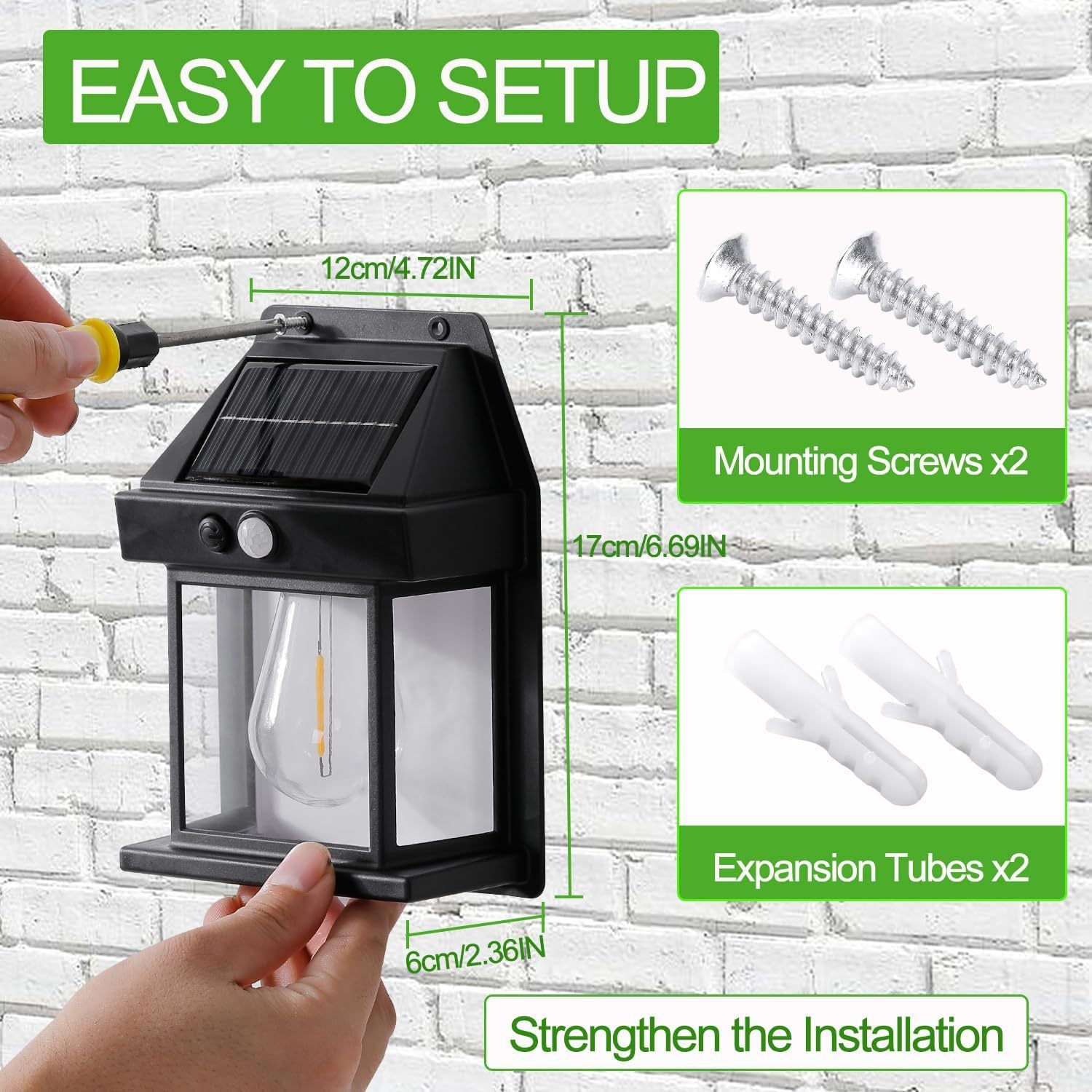 Outdoor Waterproof Solar Wall Lamp